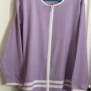 C.D. Daniels Lavender Zip-Up Cardigan